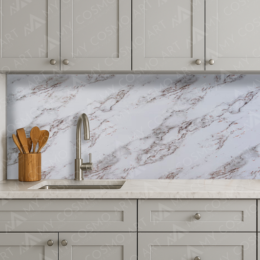 Placă PVC Maro și Alb Elegant - COD 0686