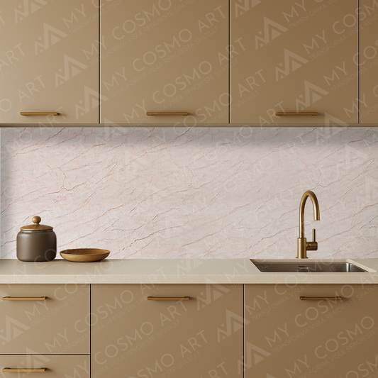 Placă PVC Marmură Arămie cu Insertii Portocalii COD - 2803A