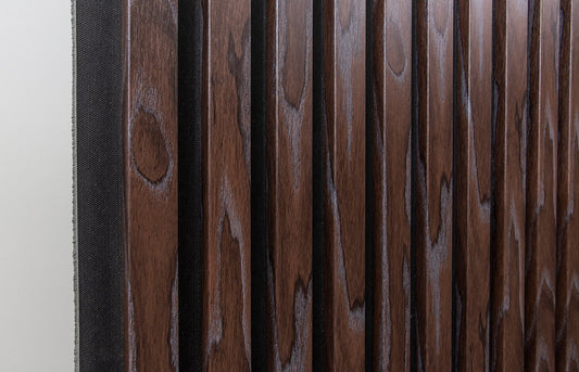 Riflaj Decorativ MDF Tip Panou Wenge cu Insertii Gri COD - 8100
