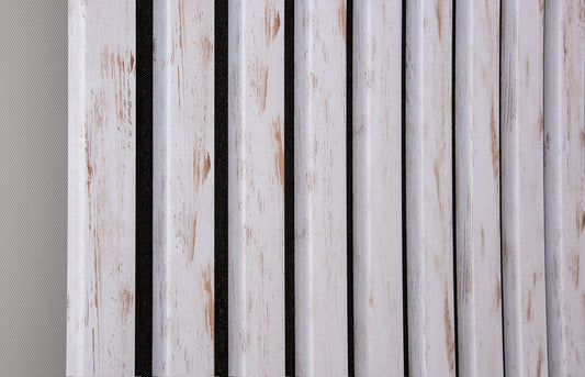 Riflaj Decorativ MDF Tip Panou Alb-Bej - COD 8545