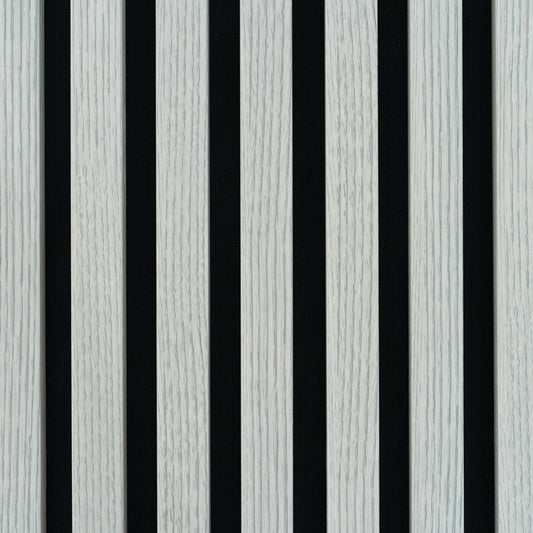 Riflaj Decorativ MDF tip panou Stejar Gri cu insertii Negre - COD 8068