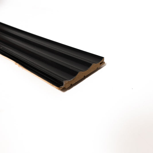 Riflaj Decorativ MDF Rosha - Negru
