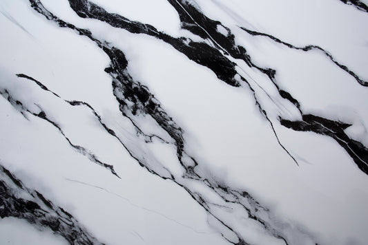 Placa PVC marmura alb cu negru clasica Lucios - COD 3008