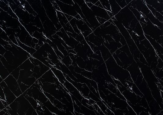 Placă PVC imitatie Marmura Neagra cu Insertii Albe Lucios COD - 90526 sau Mat COD - 655