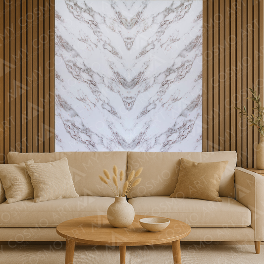 Placă PVC Maro și Alb Elegant