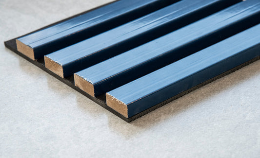 Riflaj Decorativ tip panou Abastru Mat pe Fundal Negru
