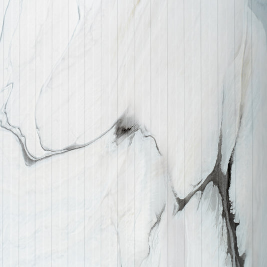 Placa PVC Alb cu print Negru structurata cu linii 3D - COD 0701