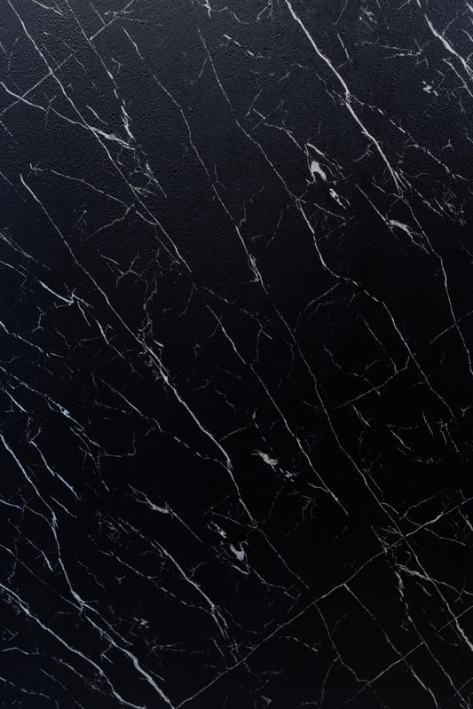 Placă PVC imitatie Marmura Neagra cu Insertii Albe Lucios COD - 90526 sau Mat COD - 655