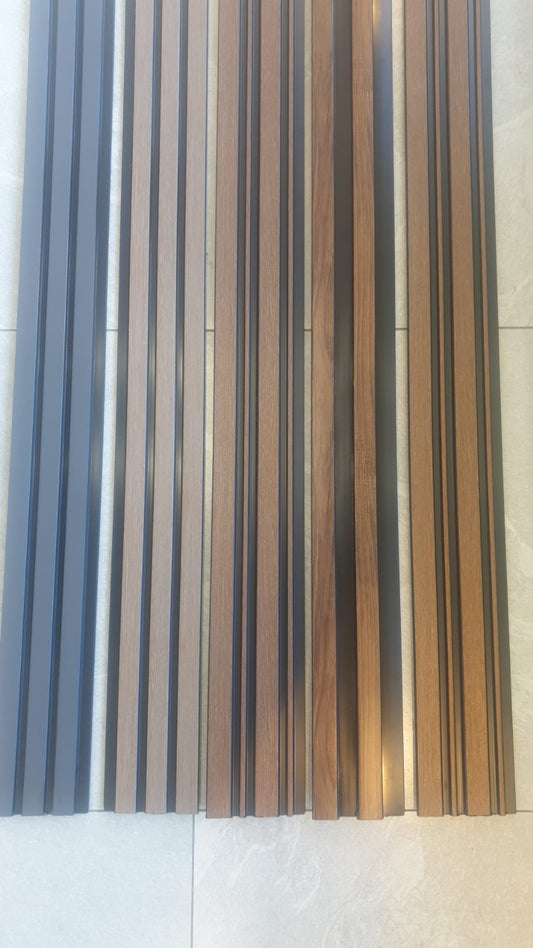 Riflaj Decorativ Exterior si Interior, WPC Compozit Durabil + praf de piatra, 2.8m lungime