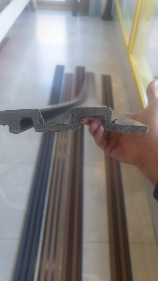 Riflaj Decorativ Exterior si Interior, WPC Compozit Durabil + praf de piatra, 2.8m lungime