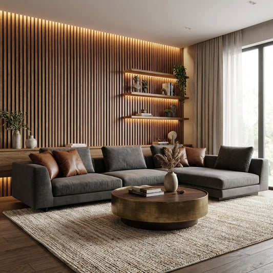 Riflaj Decorativ MDF Tip Panou Natur Modern COD - 8089