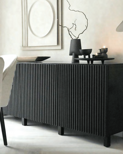 Riflaj Decorativ MDF Deniz - Negru